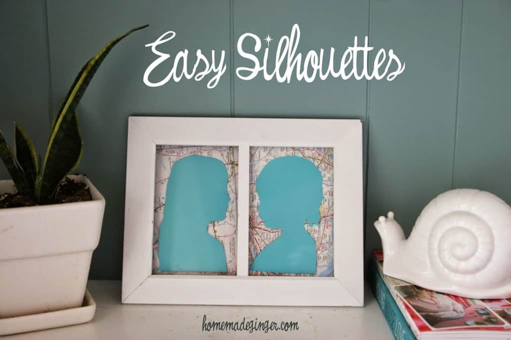 Make your own modern silhouette! Update it every year as your child's silhouette changes. Great for Mother's or Father's day!