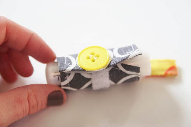 Make a cute chapstick cozy to keep on your key chain! Perfect for a teacher gift or stocking stuffer