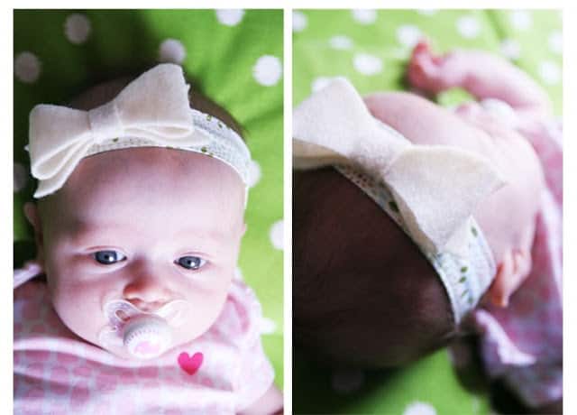 This DIY baby headband is so easy and couldn't be cuter! You don't need to be an expert at sewing to whip up this headband!