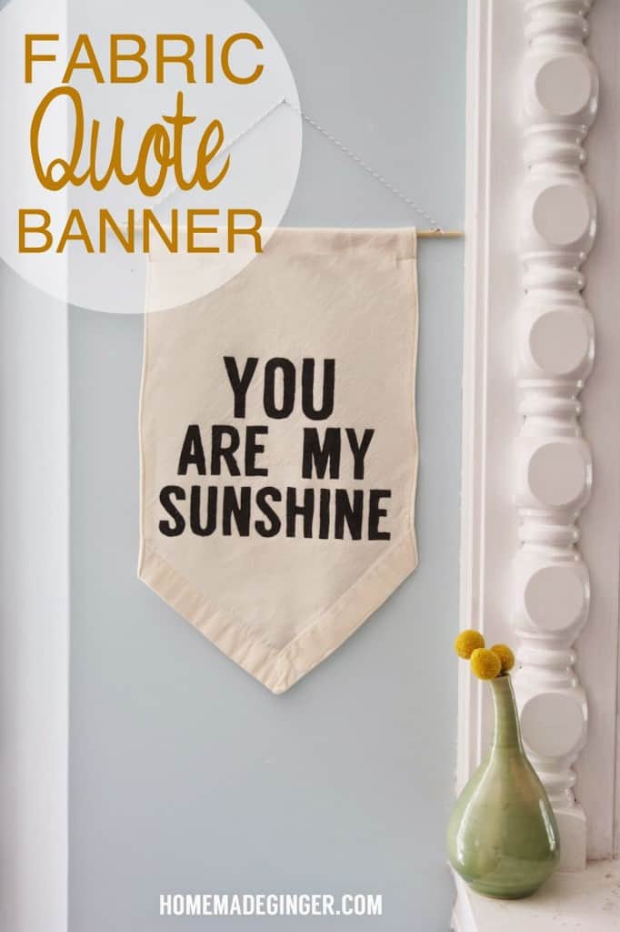 Create your own custom quote banner out of an old sheet! It couldn't be easier!!