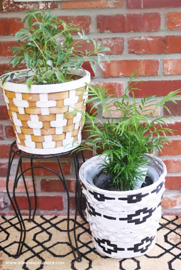 Spruce up some thrifted finds with this DIY tribal painted basket tutorial.