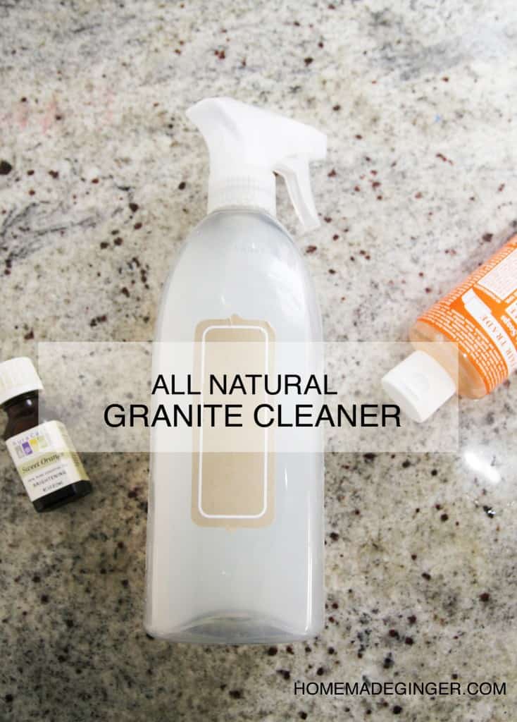 Make your own homemade granite cleaner using just a few ingredients! It's so easy and will save you tons of money!