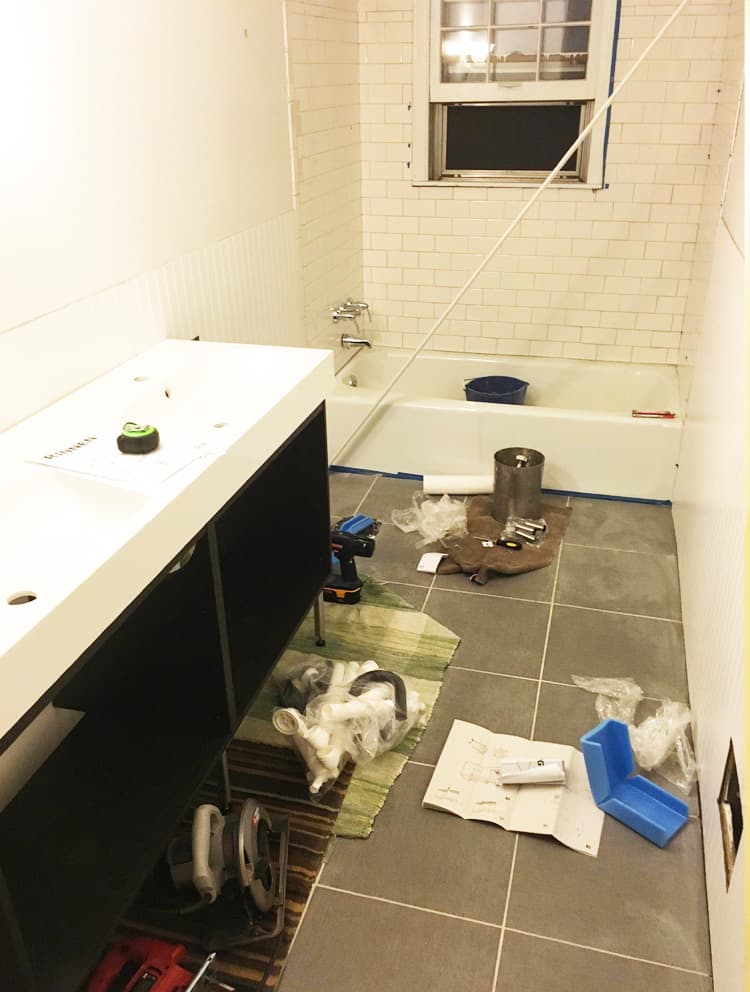 You can create a DIY bathroom renovation on a budget! You won't believe the before and after photos from this blogger's bathroom renovation project and the shocking amount of money that was saved!