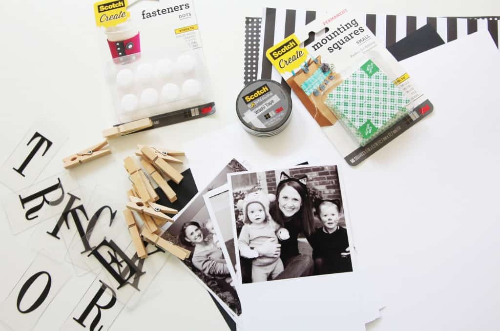 Create an easy way to display old halloween pictures year after year! This is such a fun DIY Halloween Decor project!