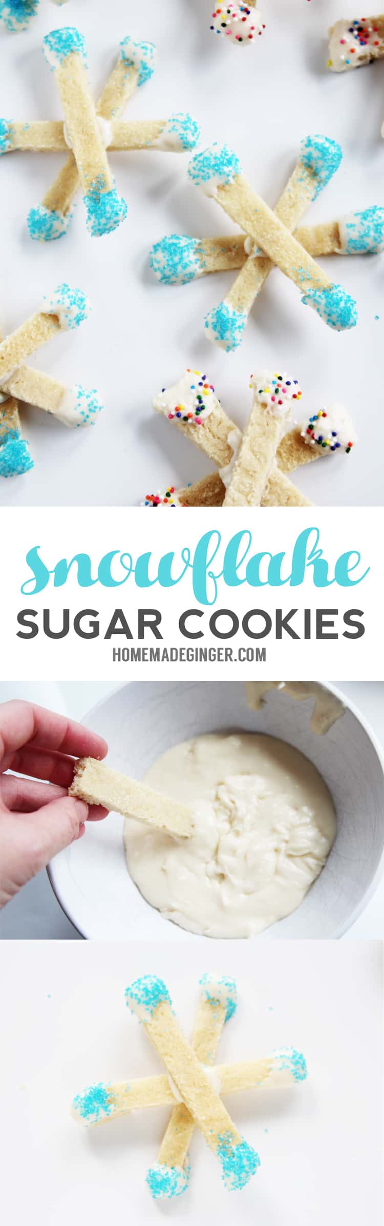 These snowflake cookies are SO EASY to make and the perfect edible snowflake craft for kids to make!