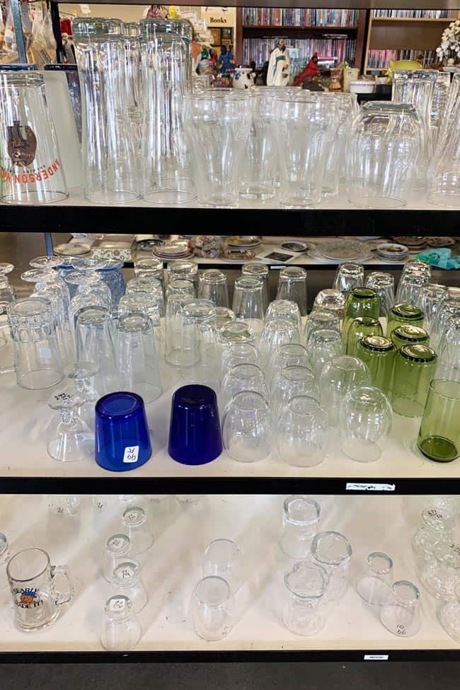  There are a few key factors that it's important to look for to determine how to know if glassware from the thrift store is valuable. 